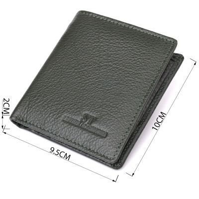 Гаманець ST Leather З натуральної шкіри Зелений (23093)
