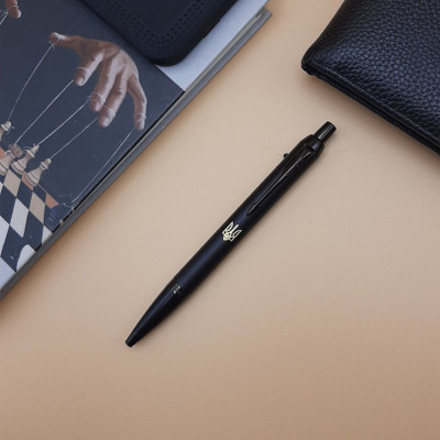 Ручка кулькова Parker IM 17 UKRAINE Achromatic Black BT BP Тризуб (22932_TR)
