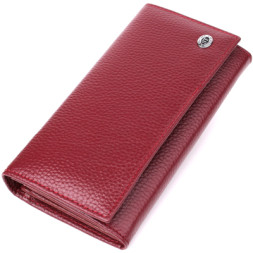 Гаманець ST Leather З натуральної шкіри Бордовий (23085)