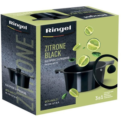 Каструля Ringel Zitrone Black 4.2л (RG-2108-24/1 BL-R)