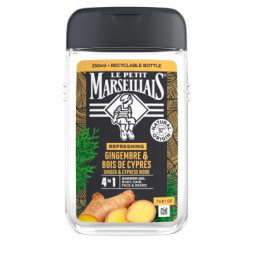 Гель для душу Le Petit Marseillais 4 в 1 Імбир та Кипарис 250 мл (3574661633725/3574661714523)