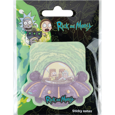 Папір для нотаток Kite з клейким шаром Rick and Morty 70х70 мм, 50 аркушів (RM23-298-1)
