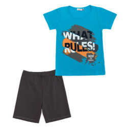 Піжама дитяча Matilda &quot;WHAT RULES!&quot; (M12264-3-116B-blue)