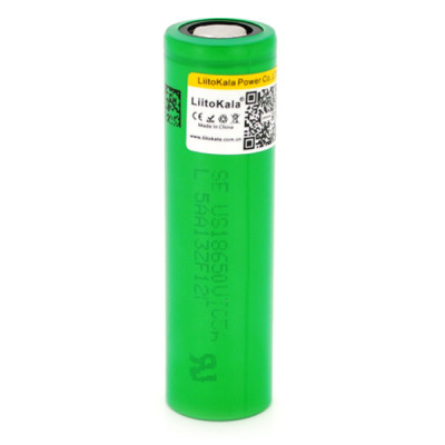 Акумулятор 18650 2600mAh (2450-2650mah), 3.7V (2.75-4.2V), green, PVC BOX Liitokala (Lii-VTC5)