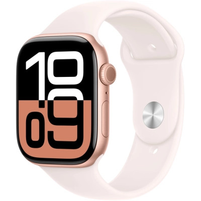 Смарт-годинник Apple Watch Series 10 GPS 46mm Rose Gold Aluminium Case with Light Blush Sport Band - M/L (MWWU3QH/A)