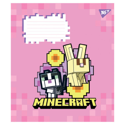 Зошит Yes Minecraft Flowers А5 24 аркушів клітинка (767588)