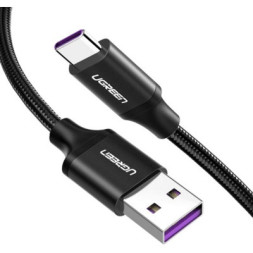 Дата кабель USB 3.0 AM to Type-C 2.0m 3.0A 18W US184 Black Ugreen (20884)