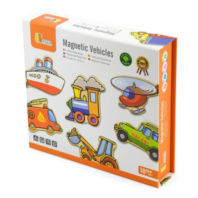 Ігровий набір Viga Toys Набір магнітів Транспорт 20 шт (58924N)