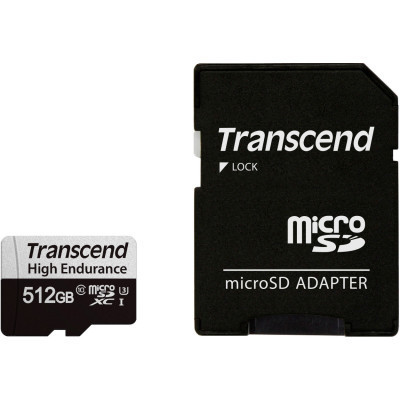 Карта пам&#039;яті Transcend 512GB microSDXC class 10 UHS-I U3 High Endurance (TS512GUSD350V)