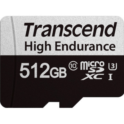 Карта пам&#039;яті Transcend 512GB microSDXC class 10 UHS-I U3 High Endurance (TS512GUSD350V)