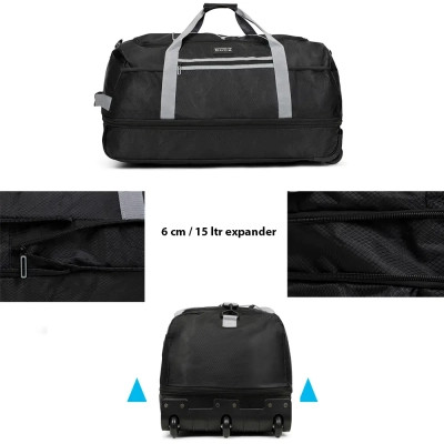 Дорожня сумка TravelZ Wheelbag Doubleloader foldable black 80(95)L (603096) (931069)