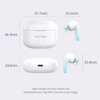 Навушники Vention Elf Earbuds E04 White (NBIW0)