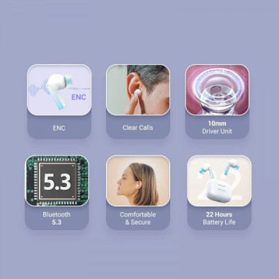 Навушники Vention Elf Earbuds E04 White (NBIW0)