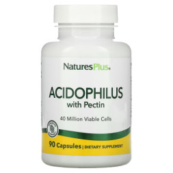 Пробіотики Natures Plus Ацидофільні бактерії з пектином, Acidophilus with Pectin, 90 капс (NAP-04480)