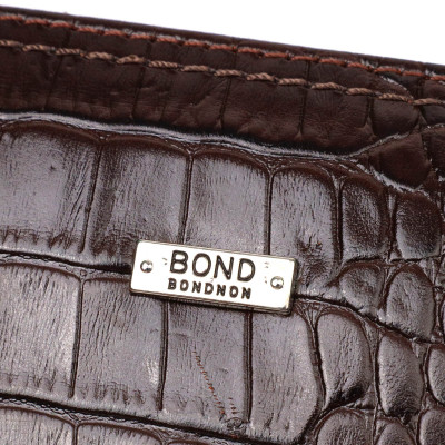 Сумка Bond Accessories На два відділення з натуральної шкіри Коричнева (22046)
