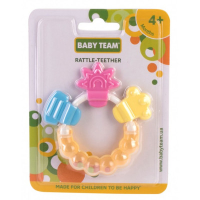 Прорізувач Baby Team Брязкальце Квіточка (8410)