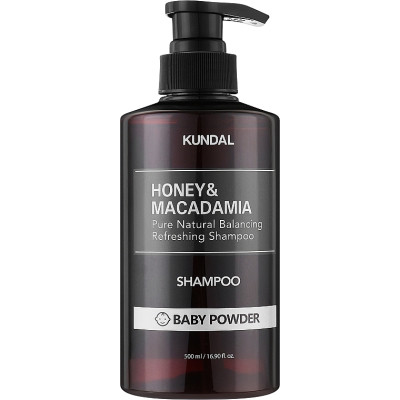 Шампунь Kundal Honey &amp; Macadamia Shampoo Baby Powder 500 мл (8809568740425)
