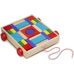 Кубики Melissa&amp;Doug Набір дерев'яних блоків на візку (MD14209)