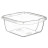 Таз Irak Plastik Квадратний Прозорий 4.5 л (5230)