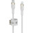 Дата кабель USB-С to Lightning 1.0m BRAIDED SILICONE white Belkin (CAA011BT1MWH)