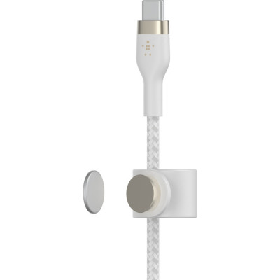 Дата кабель USB-С to Lightning 1.0m BRAIDED SILICONE white Belkin (CAA011BT1MWH)