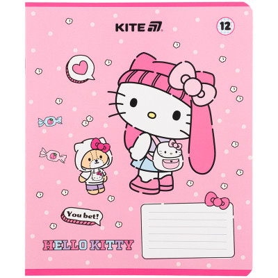 Зошит Kite Hello Kitty, 12 аркушів, клітинка (HK25-232-1)