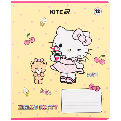 Зошит Kite Hello Kitty, 12 аркушів, клітинка (HK25-232-1)
