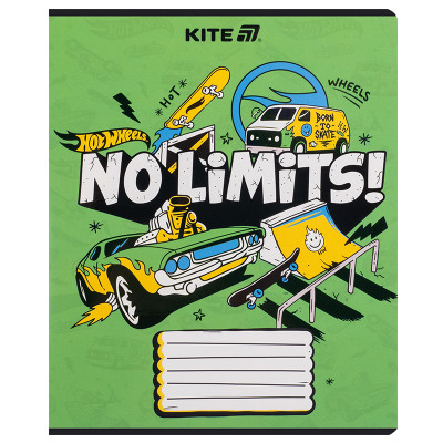 Зошит Kite Hot Wheels, 18 аркушів, лінія (HW25-237)
