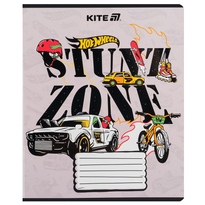 Зошит Kite Hot Wheels, 18 аркушів, лінія (HW25-237)