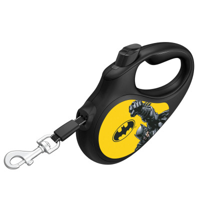 Повідець для собак WAUDOG R-leash Бетмен Жовтий світловідбиваюча стрічка XS 3 м (8123-1002-01)