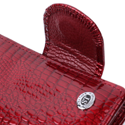 Гаманець ST Leather З натуральної шкіри Червоний (22685)