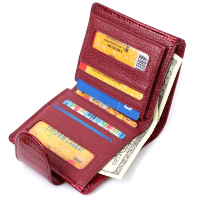 Гаманець ST Leather З натуральної шкіри Червоний (22685)