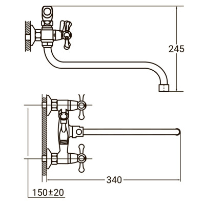 Змішувач AQUATICA PM-5C457C (9780220)