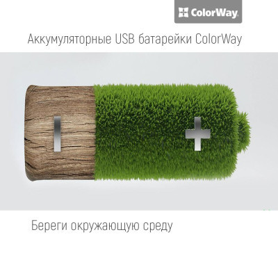Акумулятор ColorWay AAA USB-micro 400 mAh * 2 (CW-UBAAA-01)