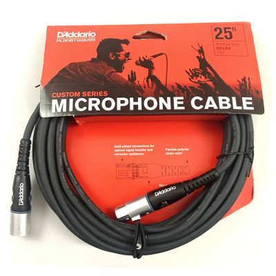 Мікрофонний кабель D&#039;Addario Custom Series Microphone Cable 7.5m (PW-M-25)
