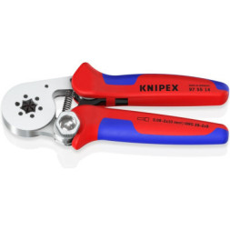 Затиск для клем KNIPEX для контактних гільз, шестигранний обжим (97 55 14)