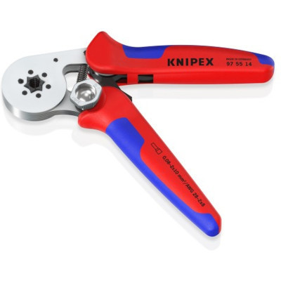 Затиск для клем KNIPEX для контактних гільз, шестигранний обжим (97 55 14)