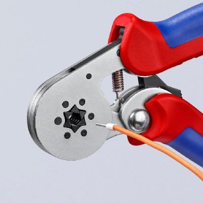 Затиск для клем KNIPEX для контактних гільз, шестигранний обжим (97 55 14)