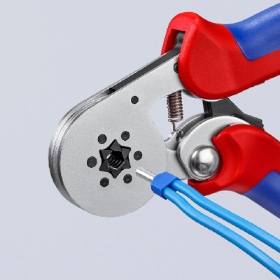 Затиск для клем KNIPEX для контактних гільз, шестигранний обжим (97 55 14)
