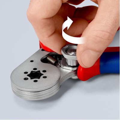 Затиск для клем KNIPEX для контактних гільз, шестигранний обжим (97 55 14)