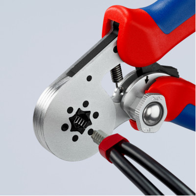 Затиск для клем KNIPEX для контактних гільз, шестигранний обжим (97 55 14)