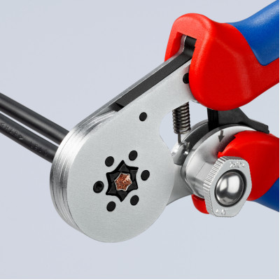 Затиск для клем KNIPEX для контактних гільз, шестигранний обжим (97 55 14)