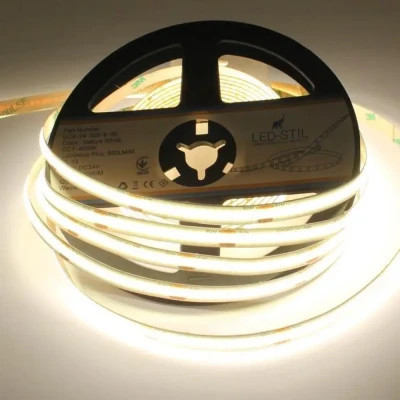 Світлодіодна стрічка LED-STIL 4000K 10 Вт/м COB 320 діодів IP33 24 Вольта 950 lm нейтральне світло (UC4-24-320-8-90)