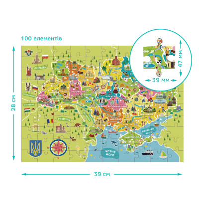 Пазл DoDo Мапа України (300706)