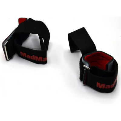 Кистьові лямки MadMax PWR Straps + Black/Grey/Red (MFA-332-U)