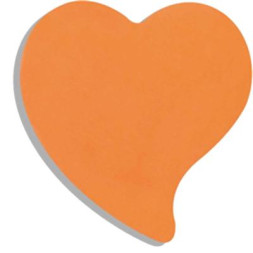 Папір для нотаток Buromax with adhesive layer &quot;Heart&quot;, 50 sheets, NEON colors mix (BM.2362-99)