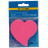 Папір для нотаток Buromax with adhesive layer &quot;Heart&quot;, 50 sheets, NEON colors mix (BM.2362-99)