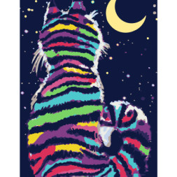 Картина по номерам Rosa Start Cat and Moon 35 х 45 см (4823098535935)