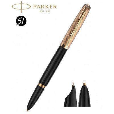 Ручка пір&#039;яна Parker PARKER 51 Premium Black GT  FP18 F (57 011)