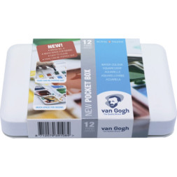 Акварельні фарби Royal Talens Van Gogh Pocket box 12 кювет + пензлик, пластик (8712079341107)